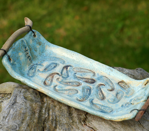 Keramický tác - rostlinky a driftwood — foto 4