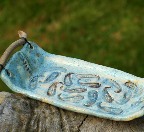 Keramický tác - rostlinky a driftwood — foto 5