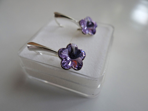 Náušnice - Swarovski Flower — foto 2