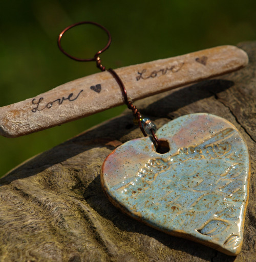 Závěs driftwood srdce — foto 2