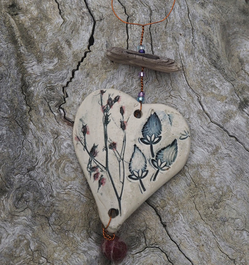 Závěs driftwood srdce — foto 2