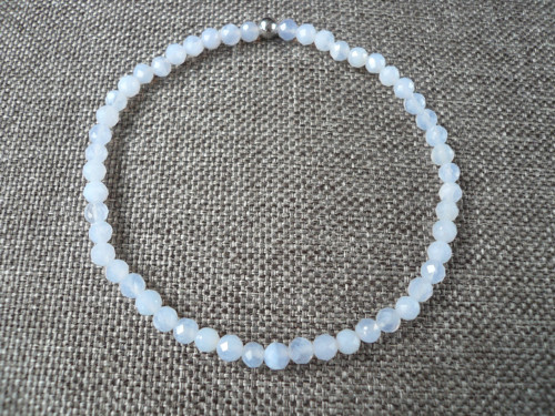 Náramek Broušený Světlemodrý Chalcedon — foto 2