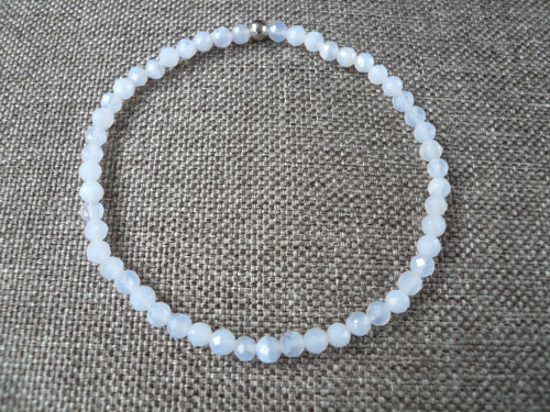 Náramek Broušený Světlemodrý Chalcedon — foto 3