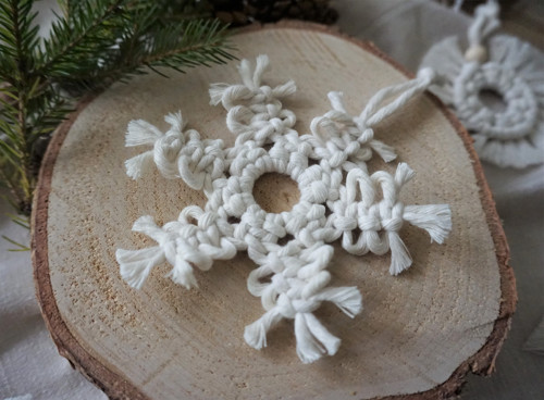 Vánoční macramé vločka — foto 3