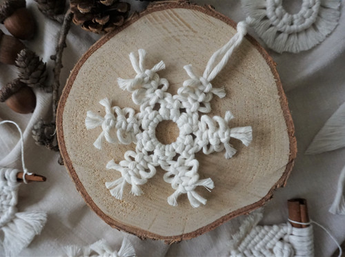 Vánoční macramé vločka — foto 2
