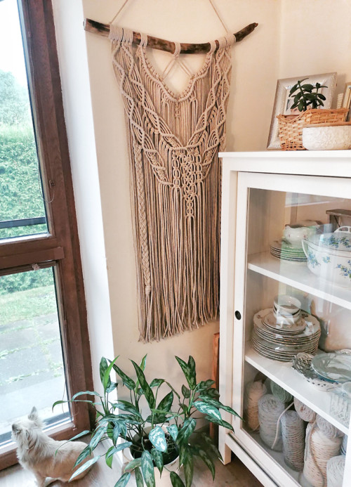 Macrame dekorace v barvě cappuccino — foto 3