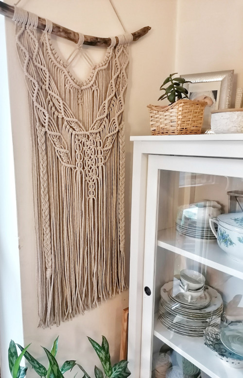 Macrame dekorace v barvě cappuccino — foto 2