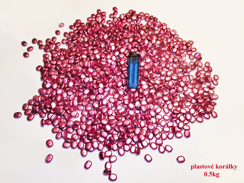 Plastové korálky ploché 500g — foto 2