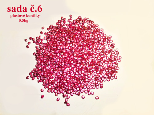 Plastové korálky ploché 500g — foto 3