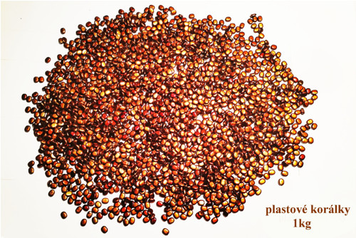Plastové korálky ploché 1kg — foto 2