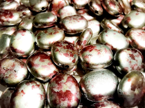 Plastové korálky ploché 1kg — foto 3