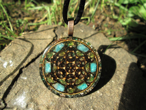 Org. šperk ,, Metatron klidu " s amazonitem — foto 5