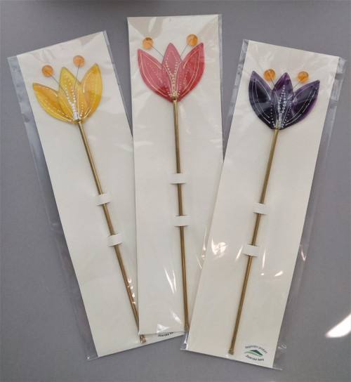 Skleněný zápich "Tulipán modrý" — foto 3