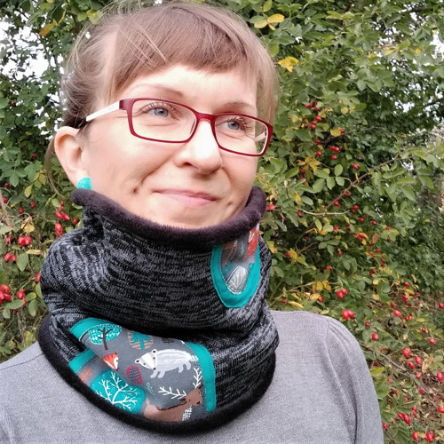 Hřejivý nákrčník černý — foto 3