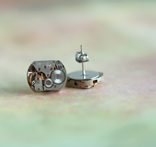 Steampunkové náušnice — foto 2