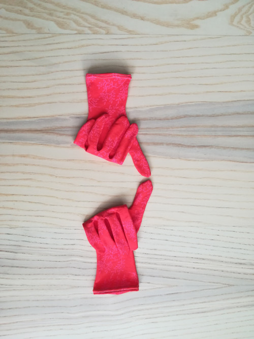 Veselé úpletové rukavice - Red — foto 4