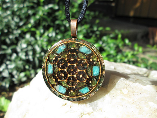 Org. šperk ,, Metatron klidu " s amazonitem — foto 3