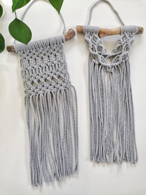 Sada 2 ks macrame v šedé barvě — foto 3