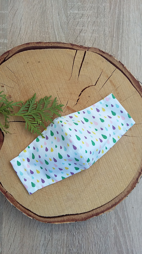 DĚTSKÁ rouška - barevné kapky — foto 2