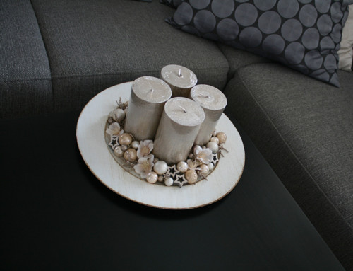 Velký adventní svícen latté — foto 6