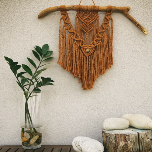 Macrame na zeď mustard — foto 2