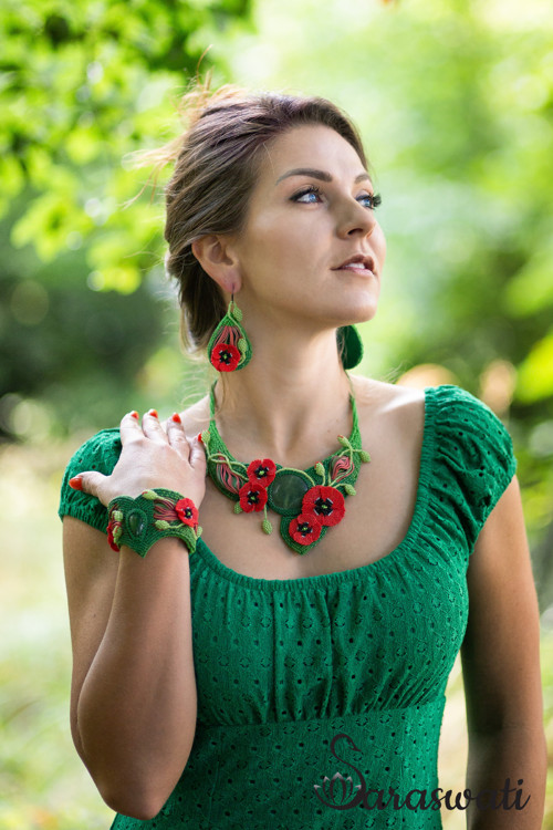 Náušnice Papaver — foto 2