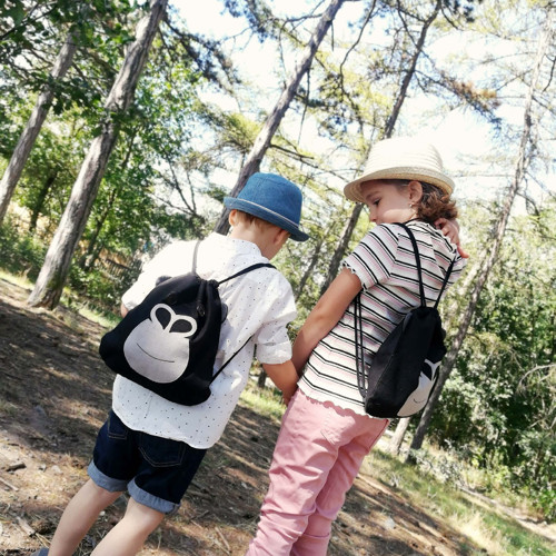 Dětský lněný batoh VAKOŠ - Gorila — foto 2