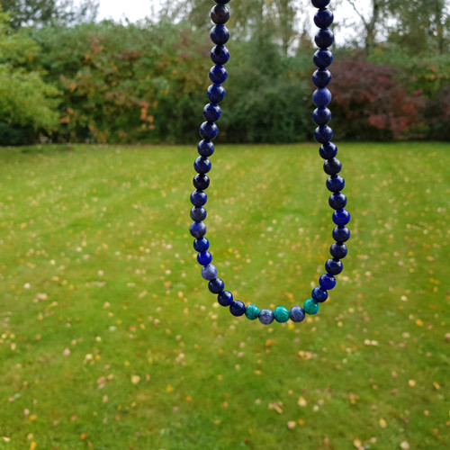 "V hlubinách" Náhrdelník (lapis, sodalit) — foto 3
