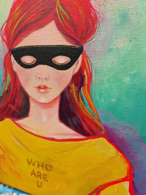 "WHO ARE U" - 30x30cm — foto 2