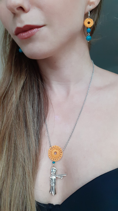 MALÝ PRINC set háčkovaných šperků (APATIT) — foto 5
