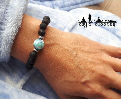 Blue Ocean Black Lava Bracelet — foto 3