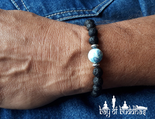 Blue Ocean Black Lava Bracelet — foto 4