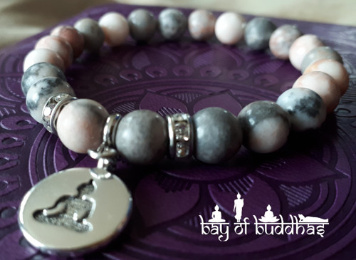 Pink Zebra Jasper Buddha bracelet — foto 3