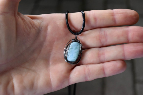 Larimar přívěsek/náhrdelník — foto 3