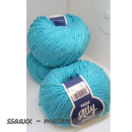 Příze Ally cotton ~ tyrkysová 016 — foto 2