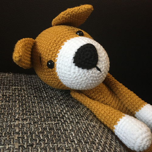 Háčkovaný pejsek - Rufus - 33 cm — foto 2