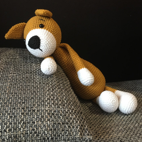 Háčkovaný pejsek - Rufus - 33 cm — foto 3