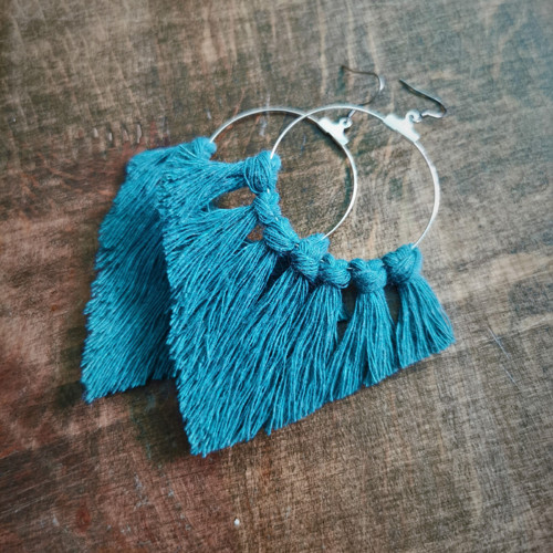 Macramé △ náušnice — foto 4