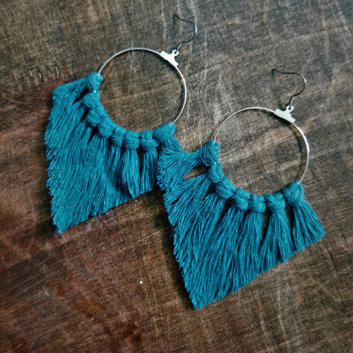 Macramé △ náušnice — foto 3