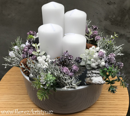 Adventní svícen ve stylu Provence — foto 2