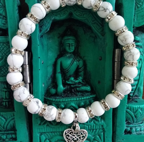 Crystal white gemstone bracelet — foto 4