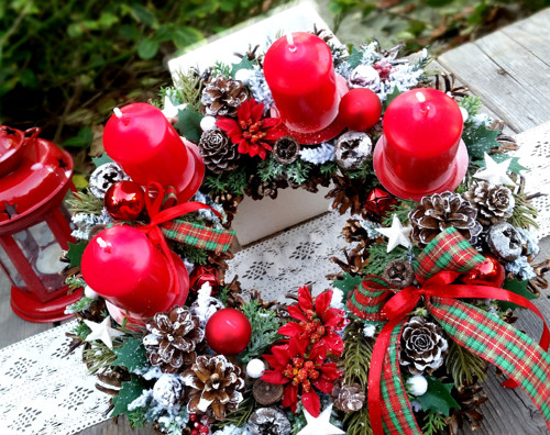 Adventní věneček "Vánoční hvězdy" — foto 2