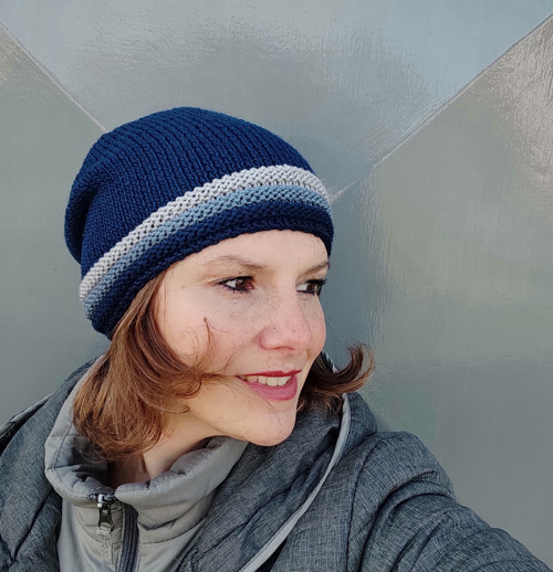 Čapka TMAVĚ MODRÁ 50% merino — foto 6