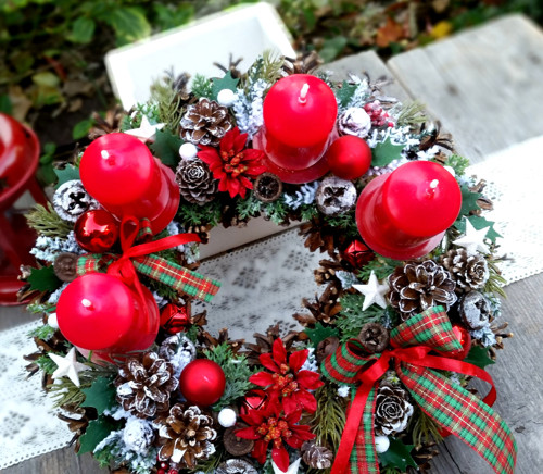 Adventní věneček "Vánoční hvězdy" — foto 3