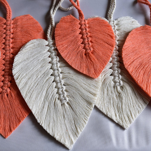 Macramé lístky k zavěšení — foto 5