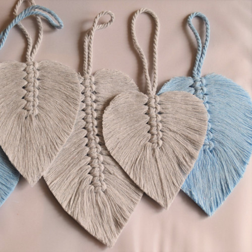 Macramé lístky k zavěšení II. — foto 3