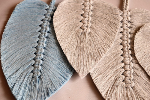 Macramé lístky k zavěšení II. — foto 4