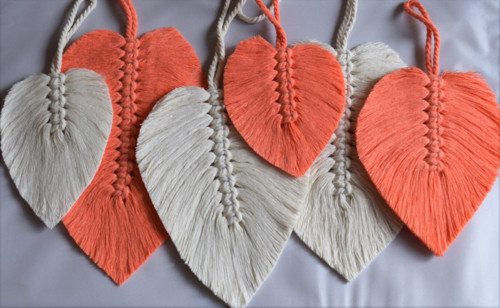 Macramé lístky k zavěšení — foto 2