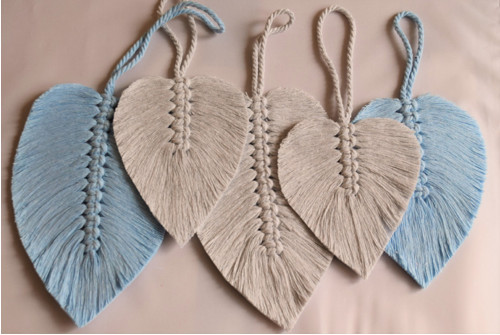 Macramé lístky k zavěšení II. — foto 2