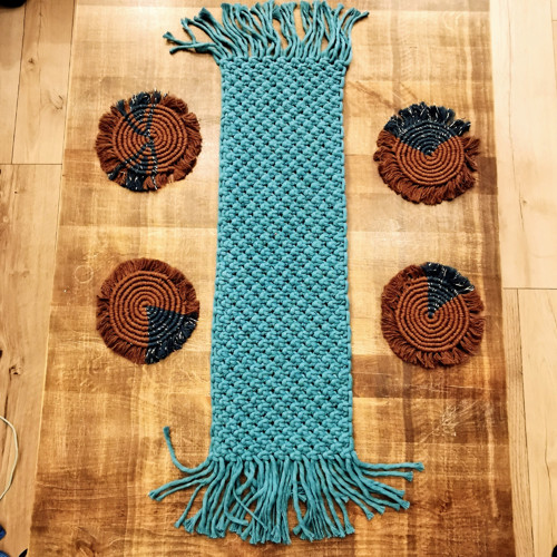 Macramé ubrus/běhoun na stůl — foto 4